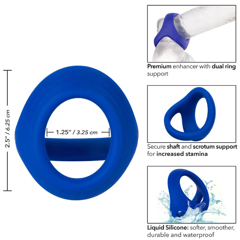 CALEXOTICS - ADMIRAL COCK BALL DOBLE ANILLO AZUL - immagine 2