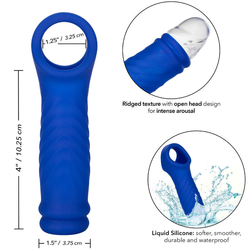 CALEXOTICS - ADMIRAL COPERTURA PER PENE WAVE IN SILICONE LIQUIDO BLU - immagine 3