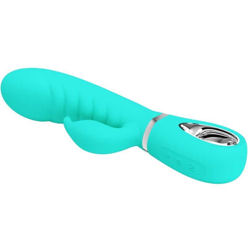 PRETTY LOVE - VIBRATORE MULTIFUNZIONE G-SPOT PRESCOTT VERDE ACQUA - immagine 7