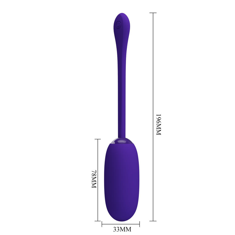 PRETTY LOVE - UOVO VIBRANTE JULIUS IMPERMEABILE-RICARICABILE VIOLA - immagine 3