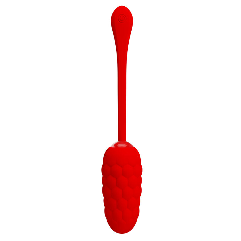 PRETTY LOVE - UOVO VIBRANTE CON TEXTURE MARINA RICARICABILE ROSSA - immagine 7
