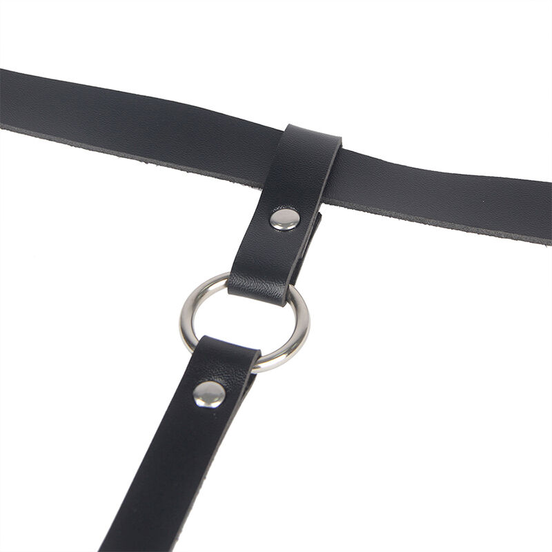 SUBBLIME - CATENA IN PELLE PER GAMBE NERA TAGLIA UNICA - immagine 7