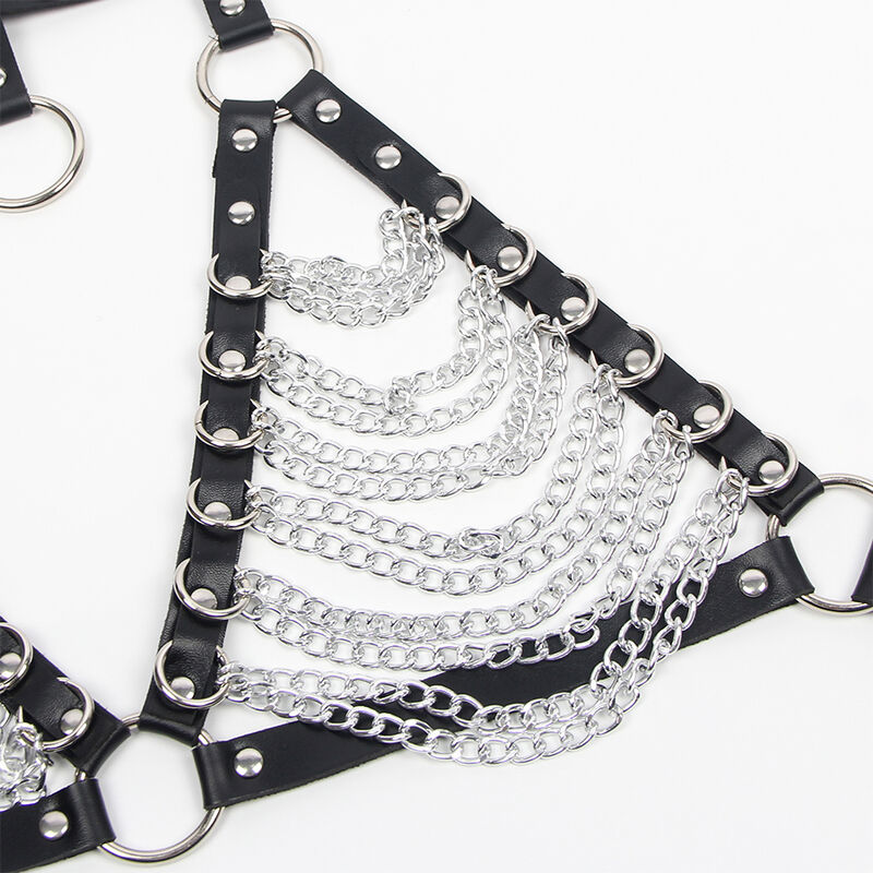 SUBBLIME - IMBRAGATURA REGGISENO E COLLANA CON CATENE TAGLIA UNICA - immagine 4