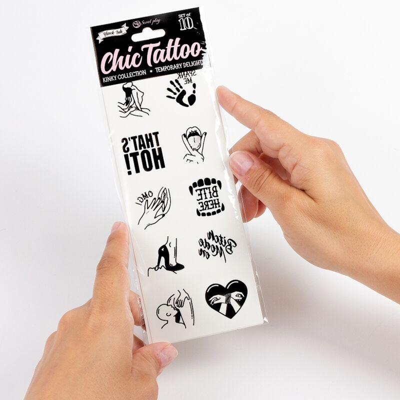 SECRET PLAY - SET DE 10 TATTOOS TEMPORALES KINKY COLLECTION - immagine 3