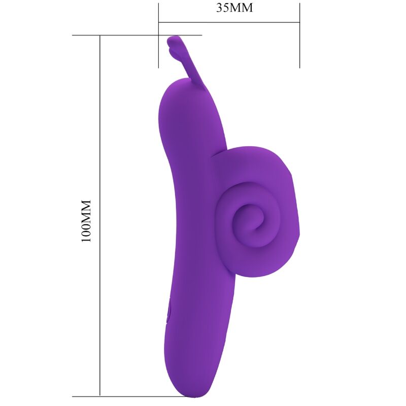 PRETTY LOVE - SNAIL POTENTE STIMOLATORE DELLE DITA VIOLA - immagine 5