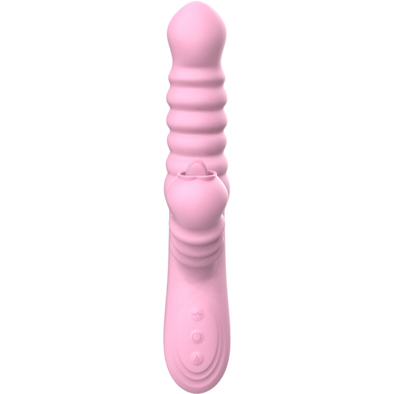 ARMONY - VIBRATORE MULTIFUNZIONE CON LINGUA STIMOLANTE EFFETTO CALORE ROSA - immagine 3