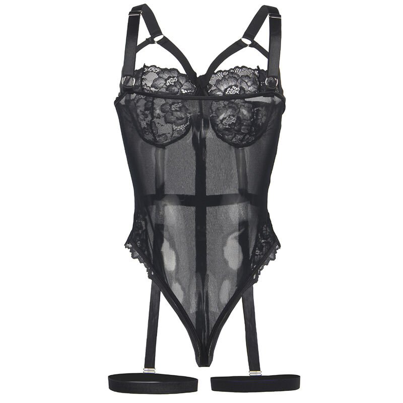 SUBBLIME - TEDDY CON LIGUERO DETALLE TIRAS PECHO NEGRO S/M - immagine 4