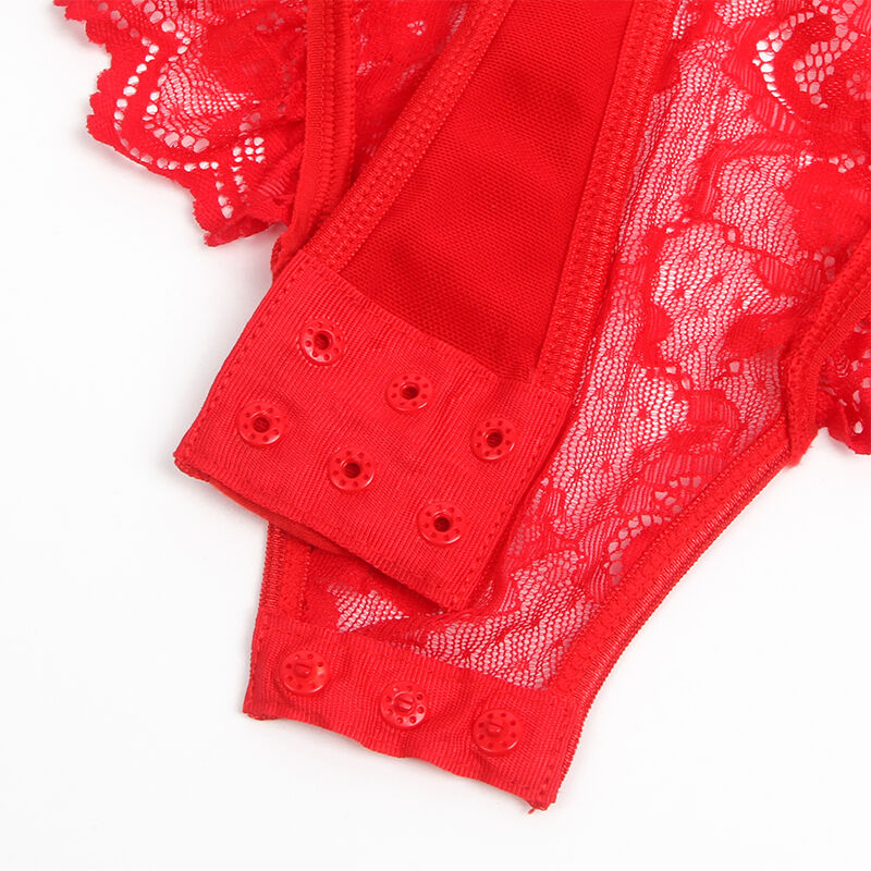SUBBLIME - TEDDY CON LIGA DETALLE ENCAJE Y TIRAS ROJO S/M - immagine 2