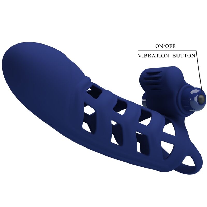 PRETTY LOVE - ALTAF ANELLO VIBRATORE CON GUAINA IN SILICONE BLU - immagine 5