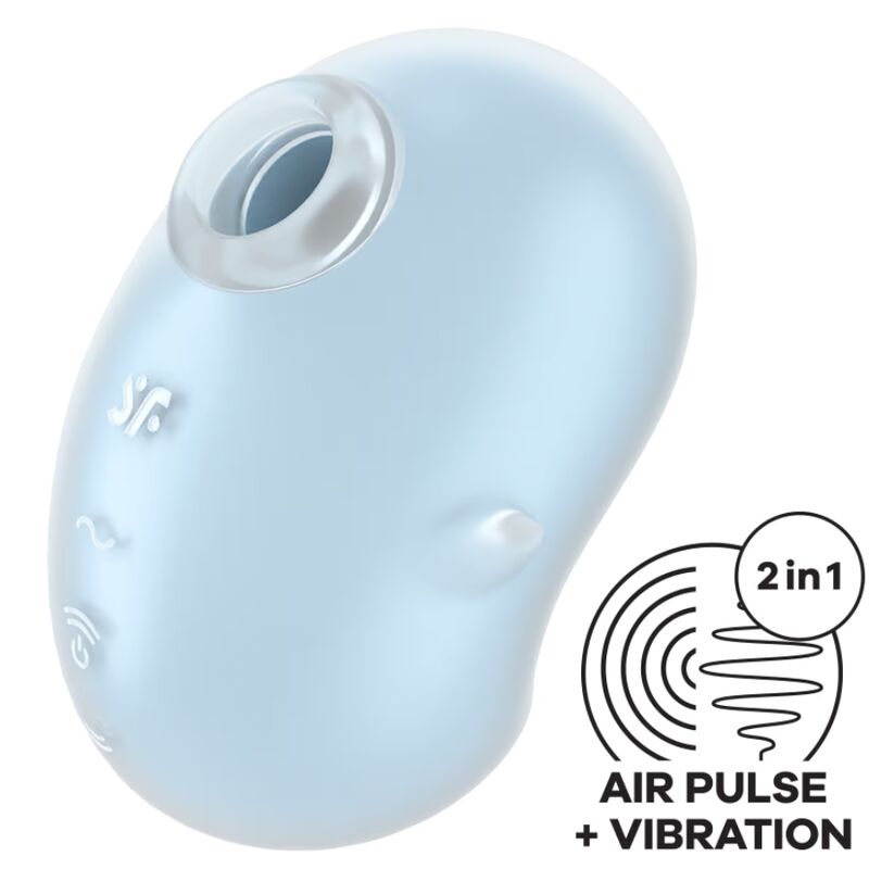 SATISFYER - CUTIE GHOST VIBRATORE LAY-ON AZZURRO - immagine 2