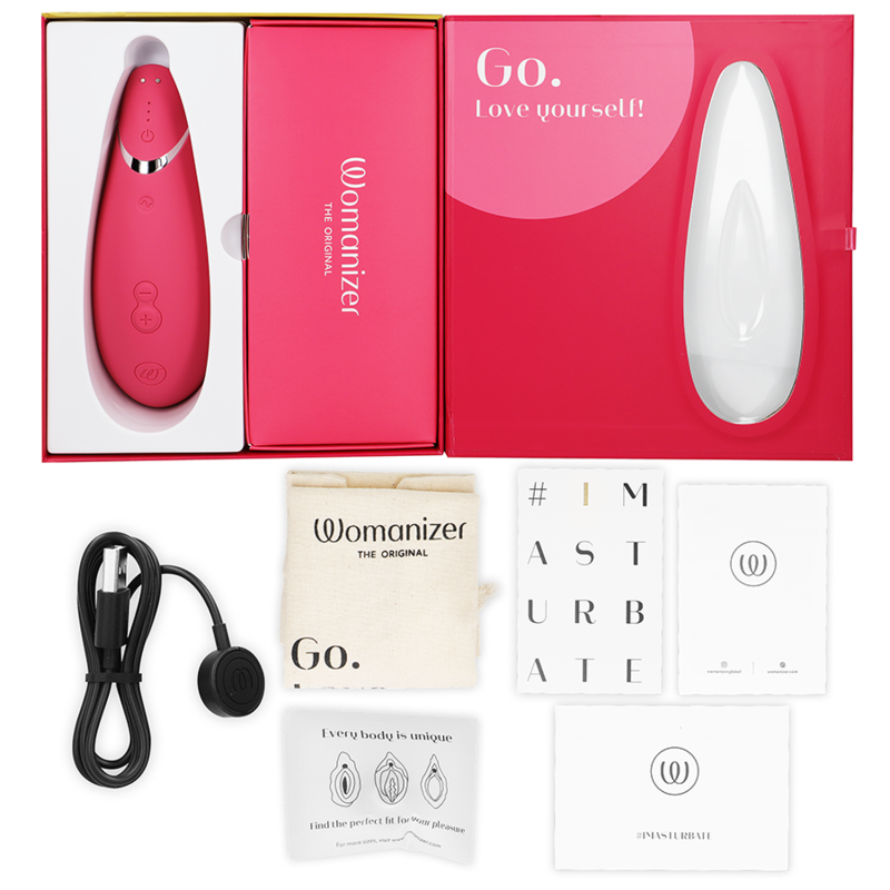 WOMANIZER - PREMIUM 2 STIMOLATORE CLITORALE LAMPONE - immagine 3