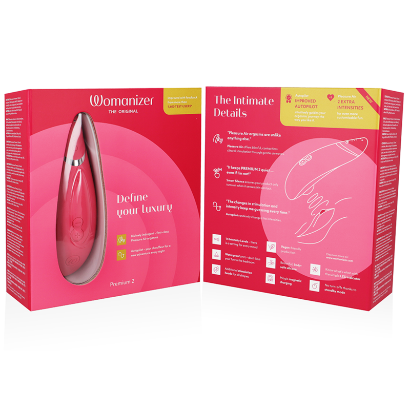 WOMANIZER - PREMIUM 2 STIMOLATORE CLITORALE LAMPONE - immagine 2