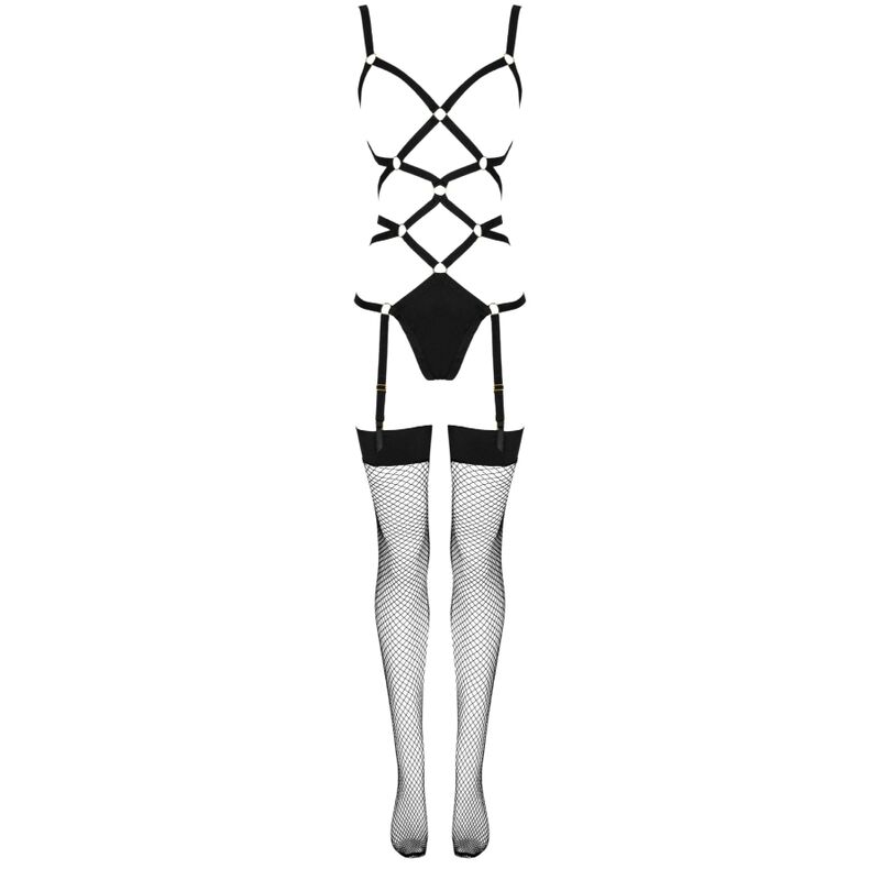 LIVCO CORSETTI FASHION - THIARA LC 20213 SET BODY + MEDIAS NEGRO S/M - immagine 6