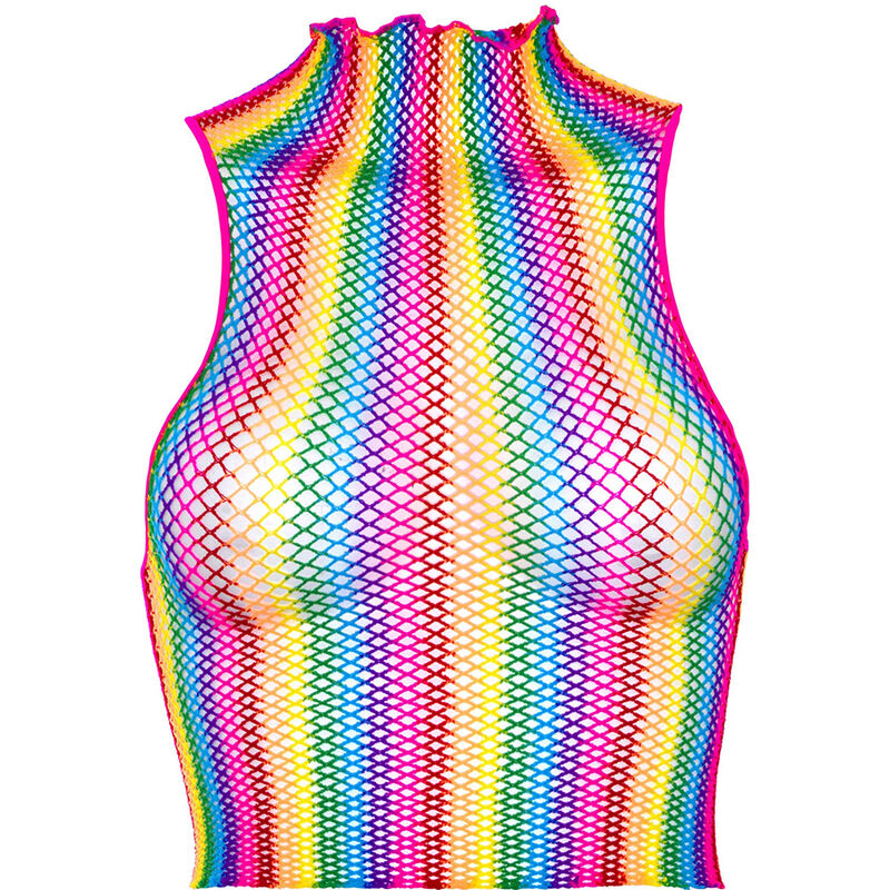 LEG AVENUE - TOP RETE MULTICOLORE - immagine 2