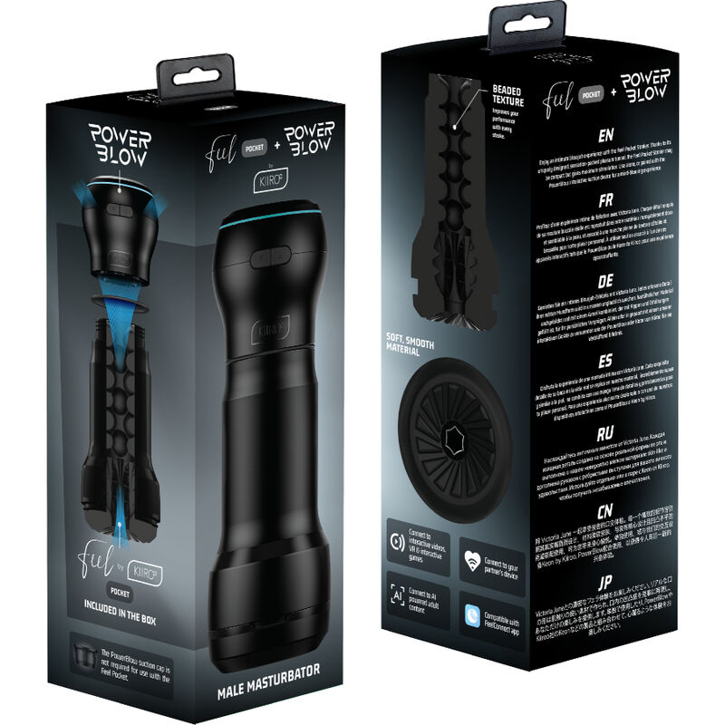 KIIROO - FEEL POCKET MASTURBATORE MASCHILE + POWER BLOW - immagine 4