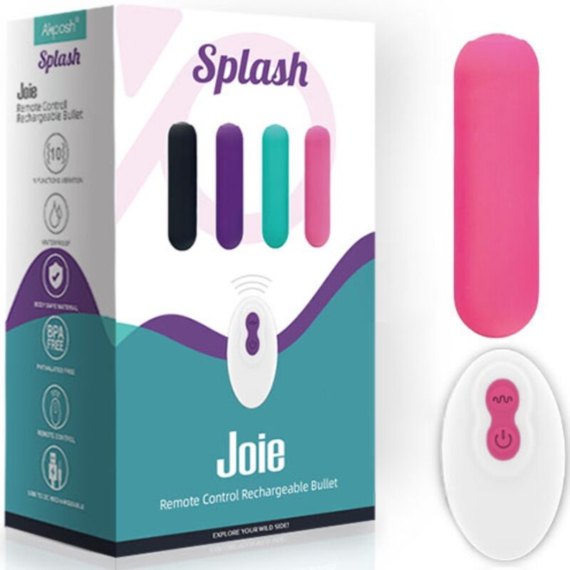 ARMONY - SPLASH JOIE VIBRATORE BULLET TELECOMANDO IN SILICONE 10 VIBRAZIONI 75 X 19 CM ROSA - immagine 5