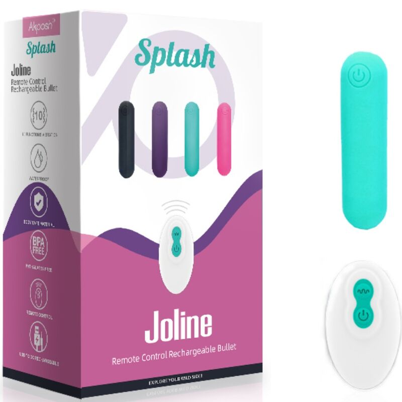 ARMONY - SPLASH JOLINE VIBRATORE BULLET IN SILICONE TELECOMANDO 10 VIBRAZIONI 65 X 15 CM VERDE - immagine 3