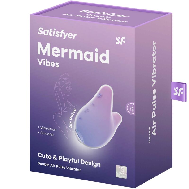 SATISFYER - MERMAID VIBES STIMOLATORE E VIBRATORE VIOLA E ROSA - immagine 6