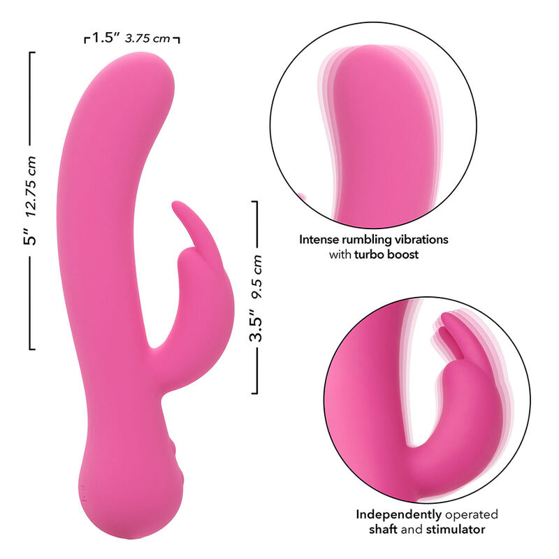 CALEXOTICS - FIRST TIME VIBRATORE CONIGLIO RICARICABILE ROSA - immagine 8