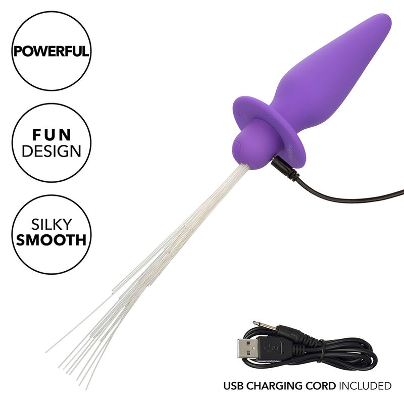 CALEXOTICS - SOUTHERN LIGHTS LIGHT UP PLUG ANALE 10 VIBRAZIONI SILICONE VIOLA - immagine 5