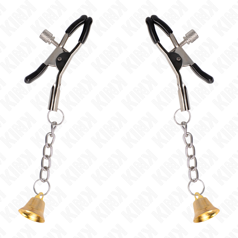 KINK - PINZAS PARA PEZONES CON COLGANTE DE CAMPANA DORADO 6 CM - immagine 4