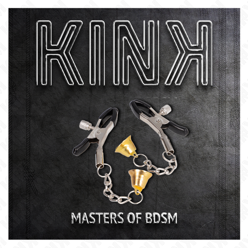 KINK - PINZAS PARA PEZONES CON COLGANTE DE CAMPANA DORADO 6 CM - immagine 3
