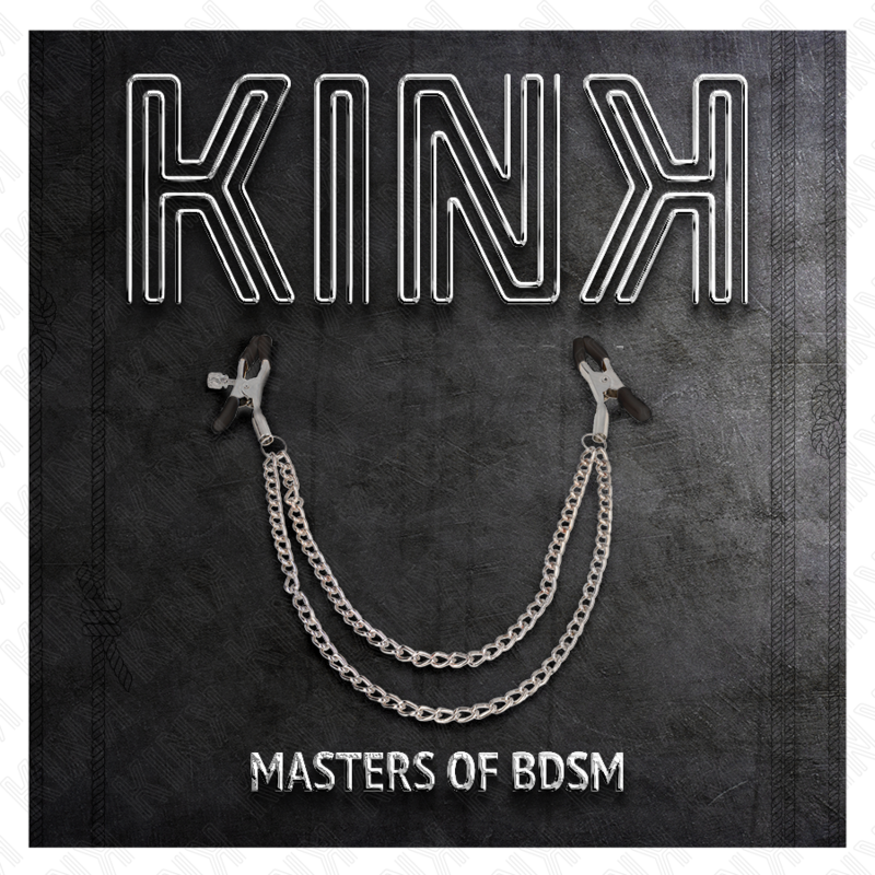 KINK - PINZAS PARA PEZONES CON DOBLE CADENA GRUESA PLATEADO 20/23 CM - immagine 2