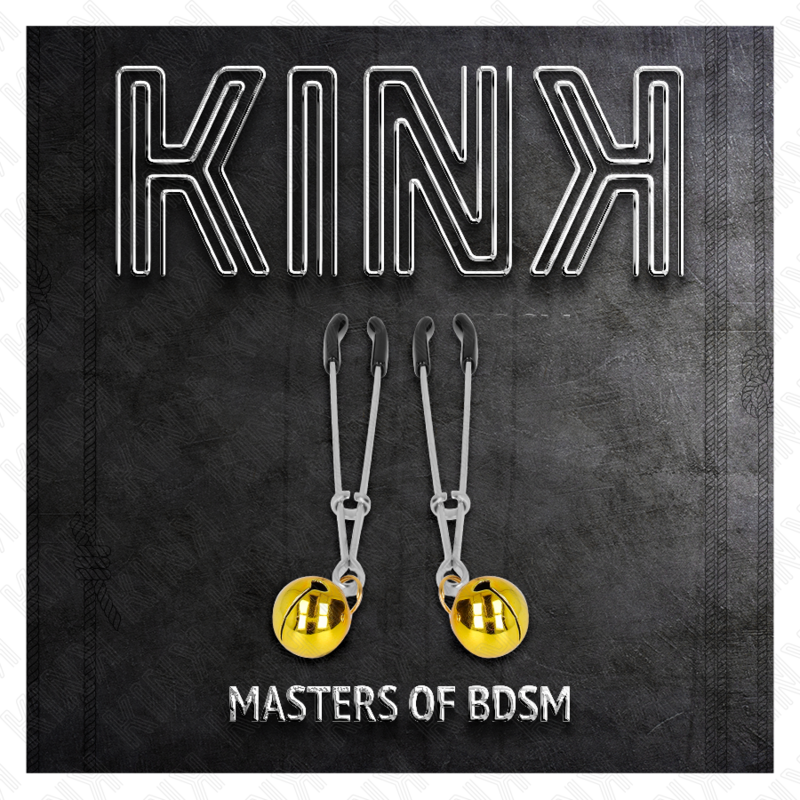 KINK - PINZAS PARA PEZONES FINA CON CASCABEL DORADO 7 CM - immagine 5