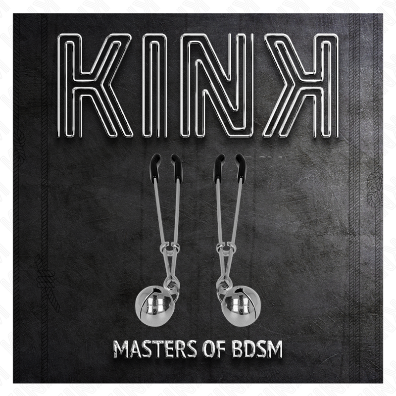 KINK - PINZAS PARA PEZONES FINA CON CASCABEL PLATEADO 7 CM - immagine 2