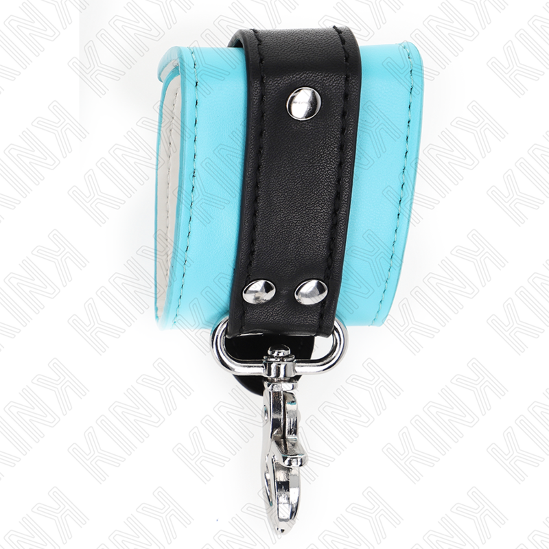 KINK - MUÑEQUERAS CON CIERRE PREMIUM NEGRO / AZUL AJUSTABLE 21-28 CM X 5.5 CM - immagine 5