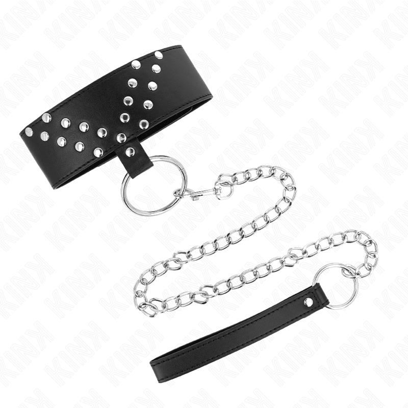 KINK - COLLAR CON CORREA 65 CM CON REMACHE EN V AJUSTABLE 36-43 CM X 5 CM - immagine 5
