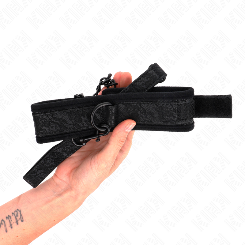 KINK - COLLARE MODELLO BASE CON GUINZAGLIO 77 CM MODELLO 5 REGOLABILE 34-54 CM X 5 CM - immagine 3
