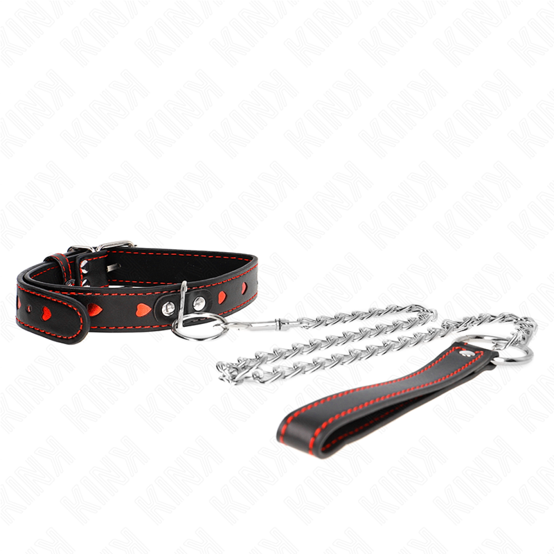 KINK - COLLAR CON CORREA 65 CM DETALLES CORAZÓN 52.5 X 2.5 CM - immagine 5