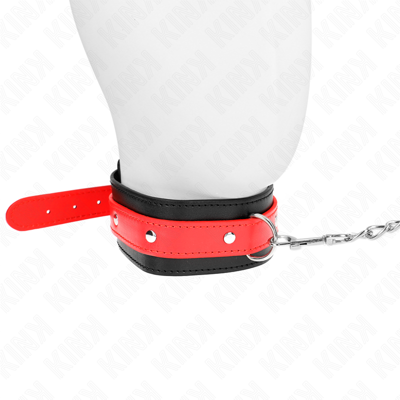 KINK - COLLAR CON CORREA 65 CM ROJO AJUSTABLE 36-43 CM X 5 CM - immagine 2