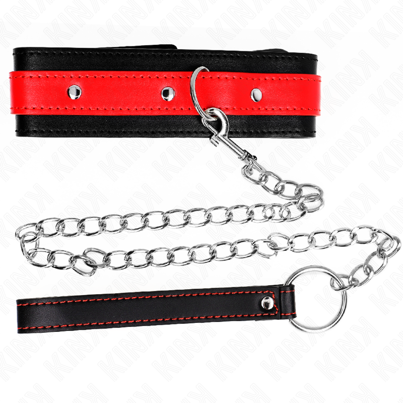 KINK - COLLAR CON CORREA 65 CM ROJO AJUSTABLE 36-43 CM X 5 CM - immagine 6