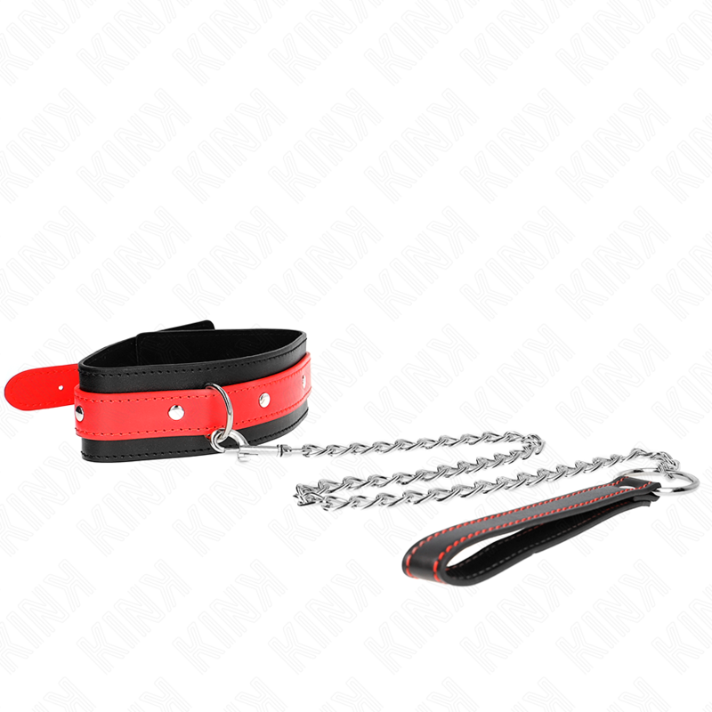 KINK - COLLAR CON CORREA 65 CM ROJO AJUSTABLE 36-43 CM X 5 CM - immagine 5
