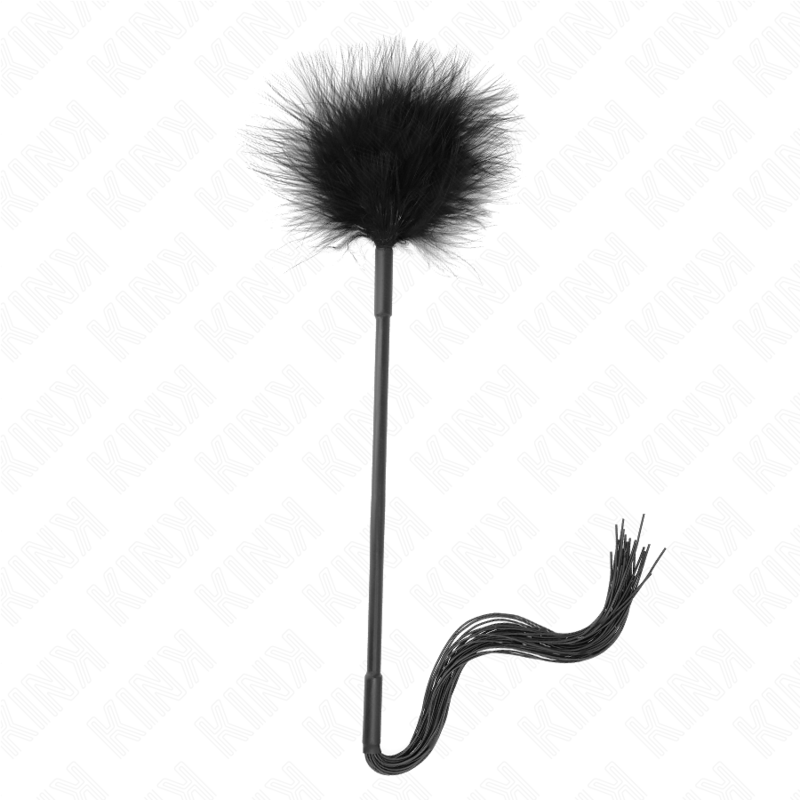 KINK - LÁTIGO DE SILICONA CON PLUMAS PARA COSQUILLAS 47 CM - immagine 2