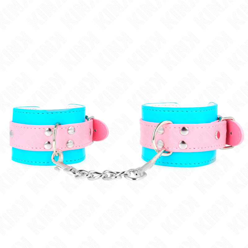 KINK - MUÑEQUERAS CHIC AZUL / ROSA AJUSTABLE 16-28 CM X 5 CM - immagine 2