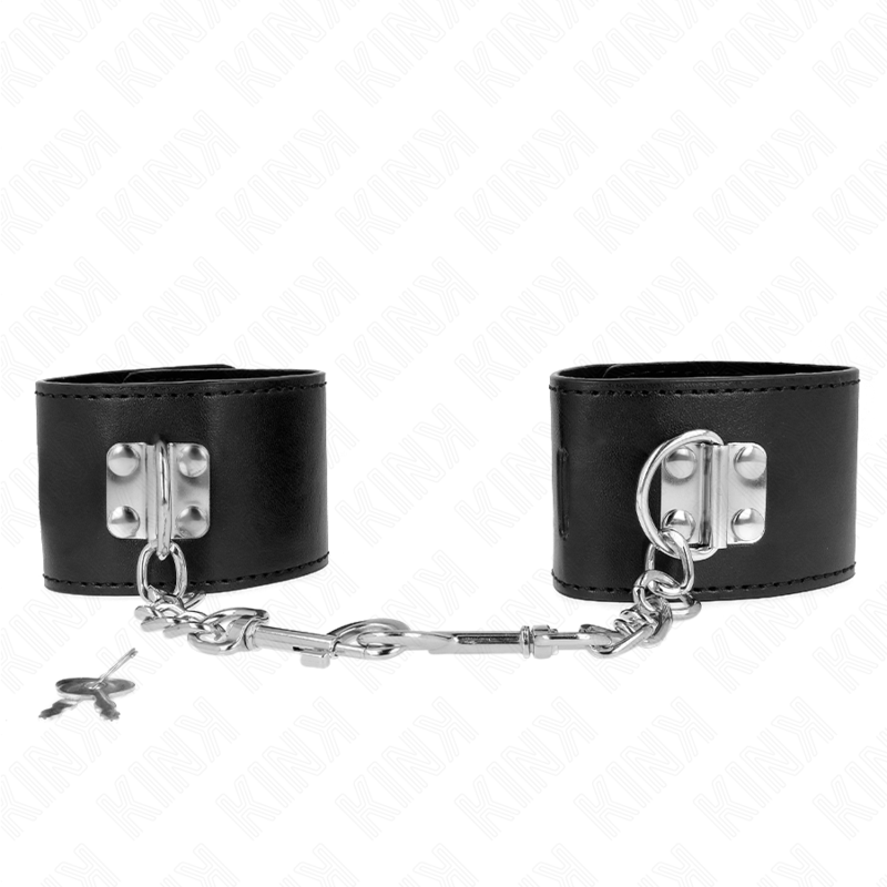 KINK - MUÑEQUERAS CON CIERRE CANDADO NEGRO AJUSTABLE 16-23 CM X 5.5 CM - immagine 2