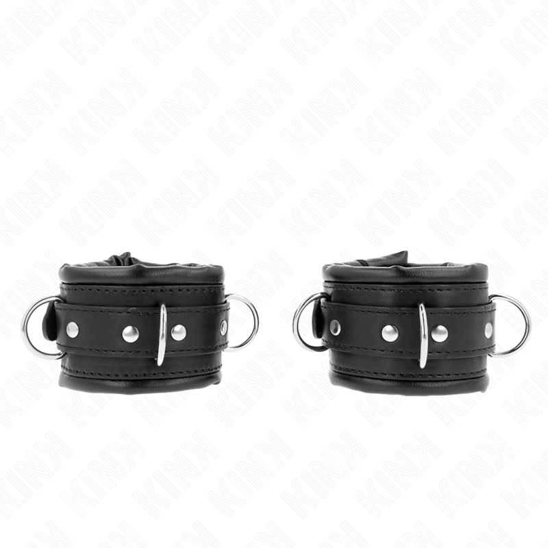 KINK - MUÑEQUERAS ESTILO HEAVY FORRO NEGRO AJUSTABLE 20-30 CM X 6 CM - immagine 2
