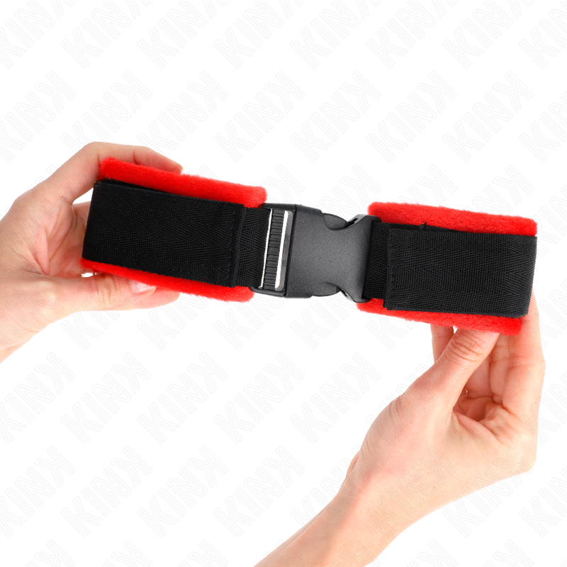 KINK - MUÑEQUERAS NYLON ROJO-NEGRO MODELO 1 AJUSTABLE 25-35 CM X 6 CM - immagine 4