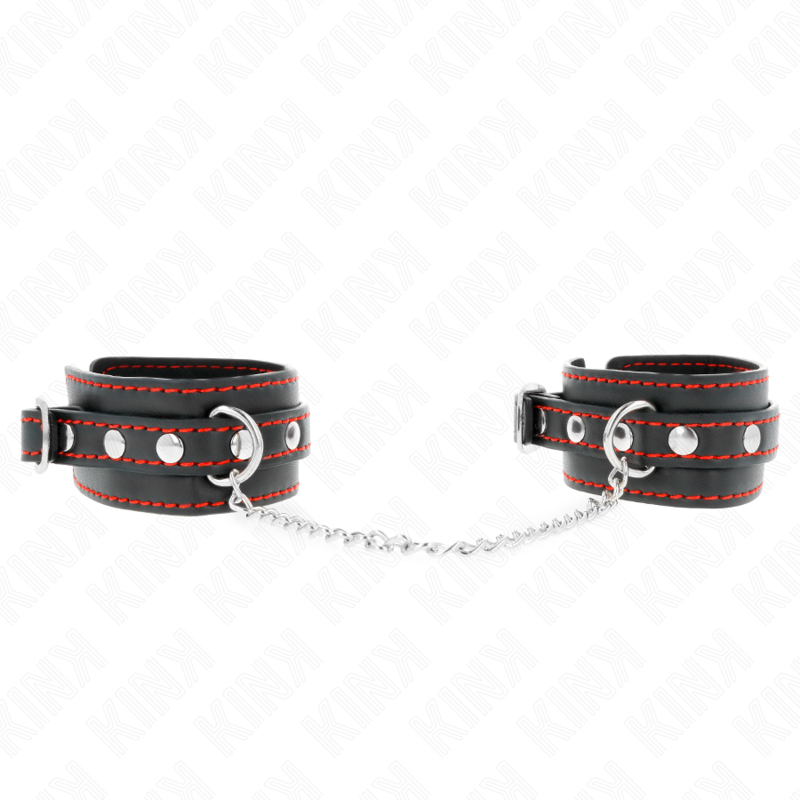 KINK - POTENZIALE DA POLSO PICCOLA NERA CON FODERA ROSSA REGOLABILE 14-24 CM X 3,5 CM - immagine 4