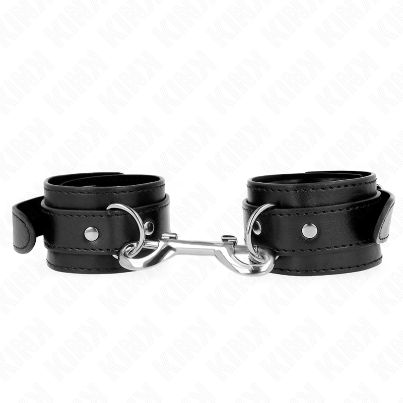 KINK - MUÑEQUERAS SIMPLES CON FILA DE REMACHES NEGRO AJUSTABLE 17-28 CM X 5 CM - immagine 2
