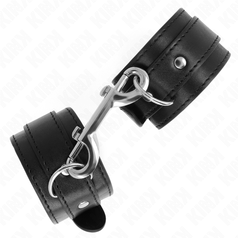 KINK - MUÑEQUERAS SIMPLES CON FILA DE REMACHES NEGRO AJUSTABLE 17-28 CM X 5 CM - immagine 3