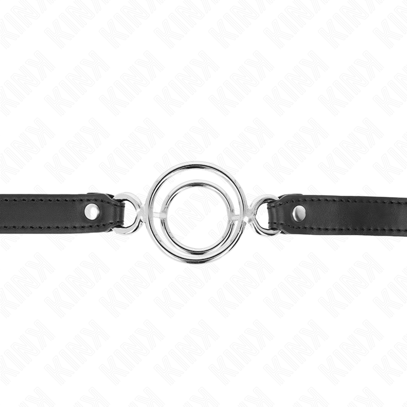 KINK - MORDAZA CON MÚLTIPLES JUNTAS TÓRICAS 5 CM NEGRO 63 X 2.5 CM - immagine 3