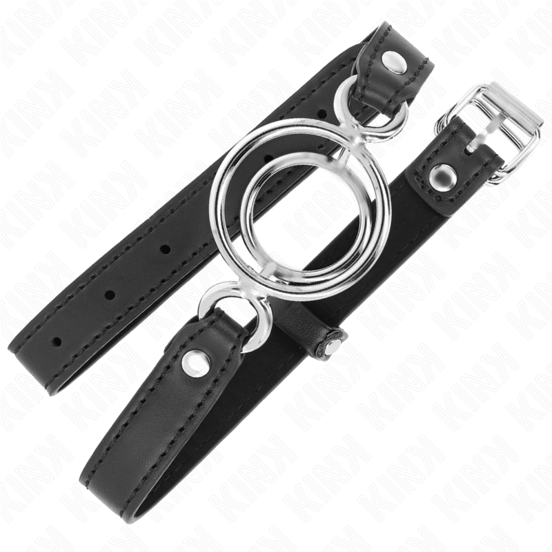 KINK - MORDAZA CON MÚLTIPLES JUNTAS TÓRICAS 5 CM NEGRO 63 X 2.5 CM - immagine 2