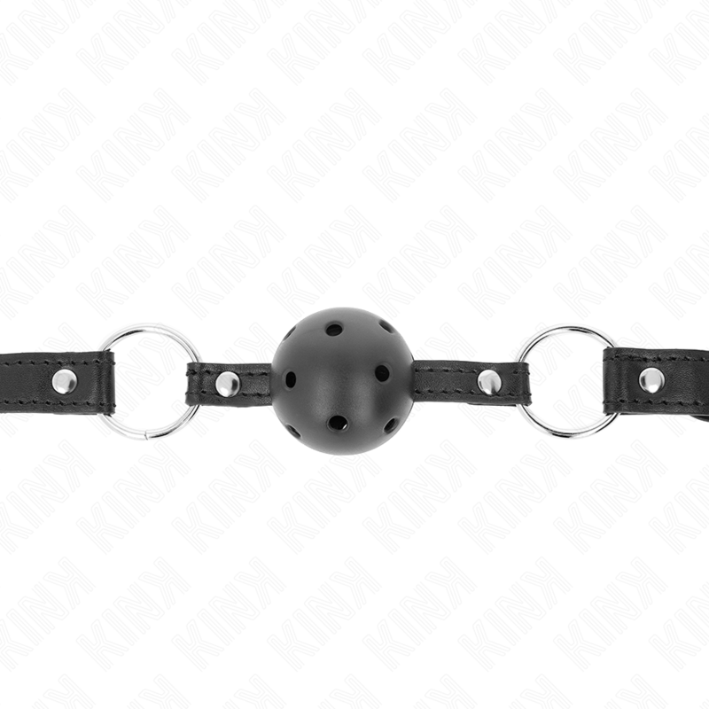 KINK - MORDAZA DE BOLA 4.5 CM NEGRA DURA HUECA MODELO 1 63.5 X 2 CM - immagine 3