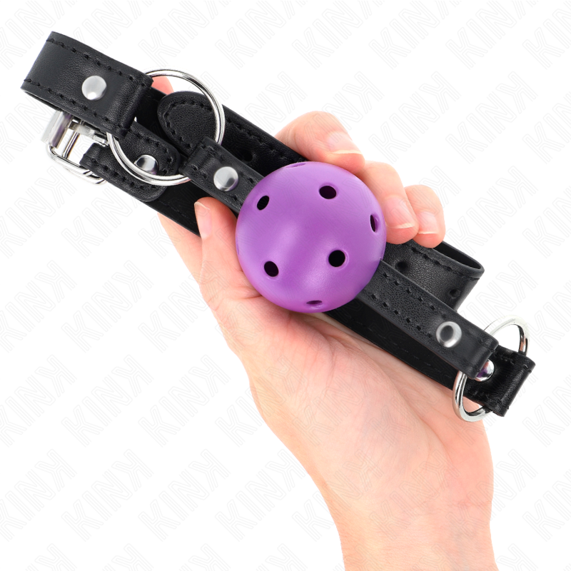 KINK - MORDAZA DE BOLA 4.5 CM MORADO DURA HUECA 63.5 X 2 CM - immagine 3
