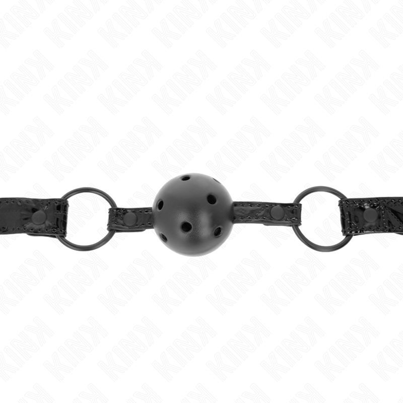 KINK - MORDAZA DE BOLA 4.5 CM CON PATRÓN DE DIAMANTE MODELO 3 64.5 CM AJUSTABLE 42- 60 CM - immagine 3