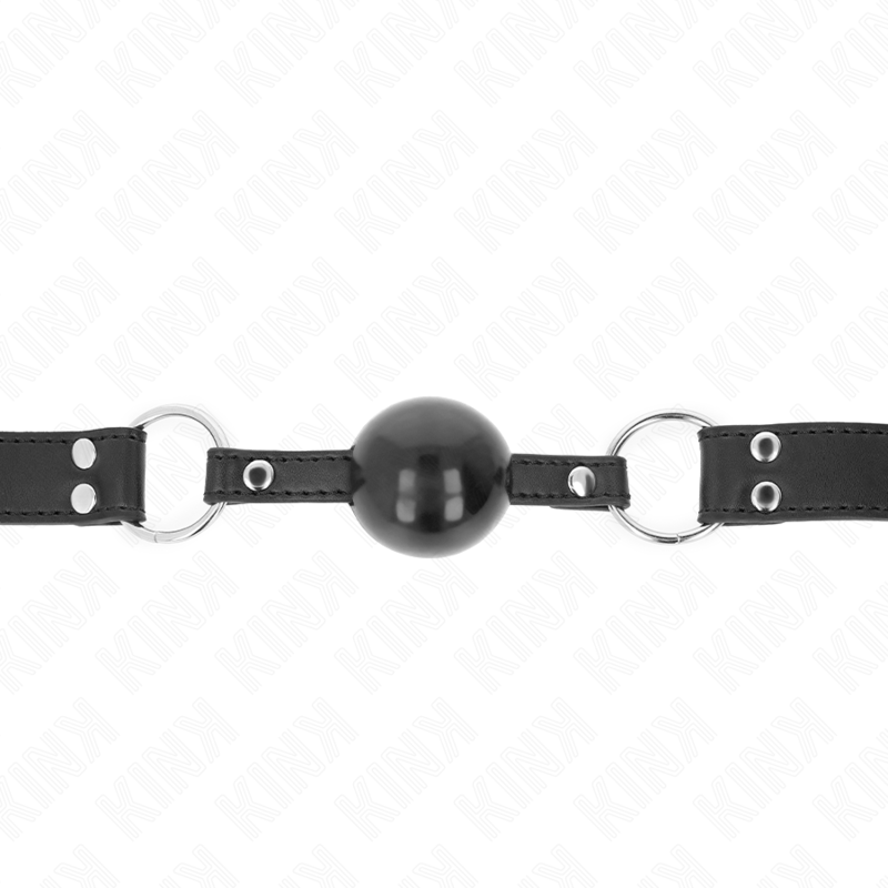 KINK - MORDAZA DE BOLA 4 CM SUAVE Y SÓLIDA CON CORREA DE POLIPIEL 62 x 2.5 CM AJUSTABLE 42-58 CM - immagine 3